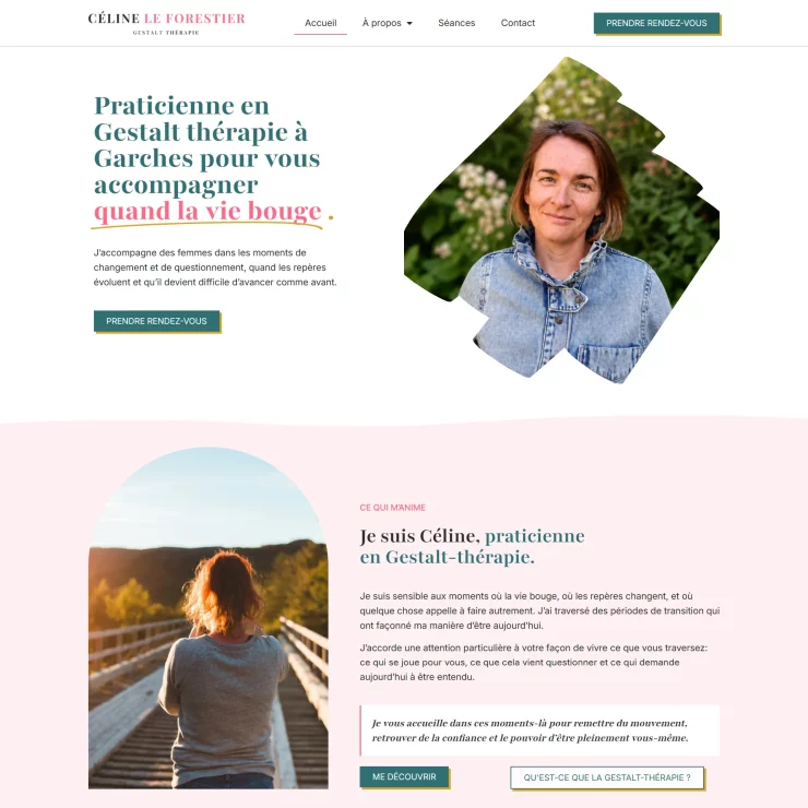 Aperçu du site web réalisé pour Céline Forestier